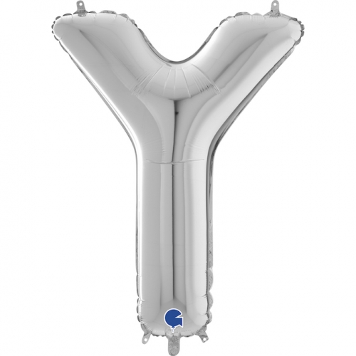 Balón písmeno Y strieborné 66 cm