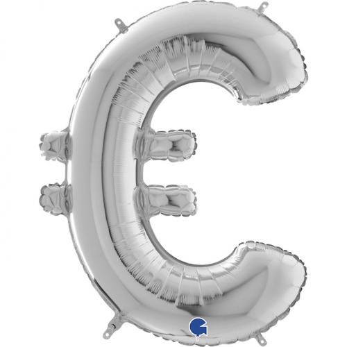 Balón symbol € strieborné 100 cm
