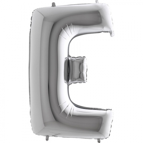 Balón písmeno E strieborné 100 cm