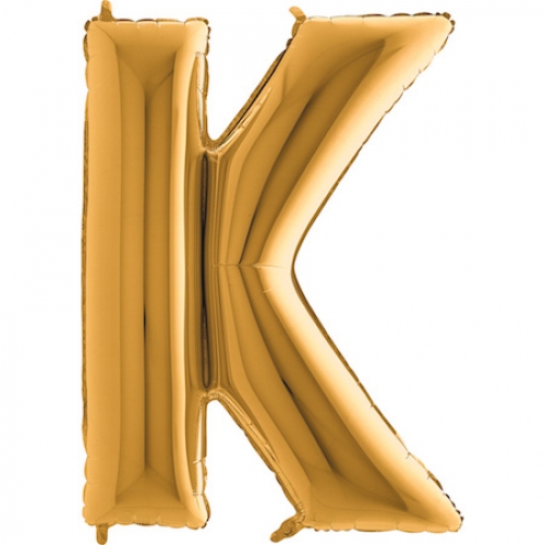 Balón písmeno K zlaté 100 cm
