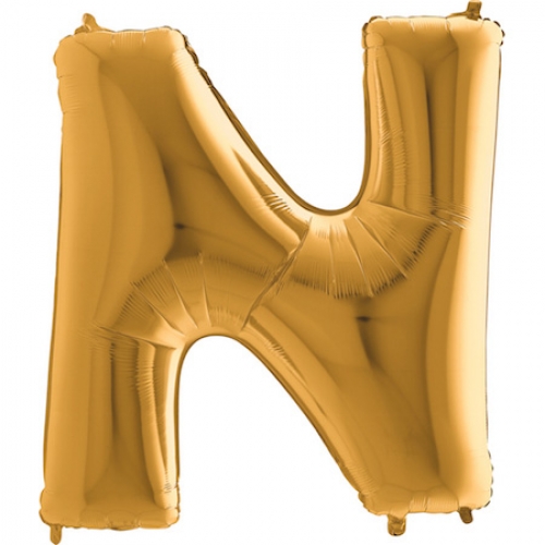 Balón písmeno N zlaté 100 cm