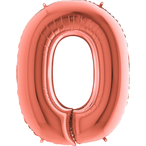 Balón písmeno O rose gold 100 cm - Písmená ružové