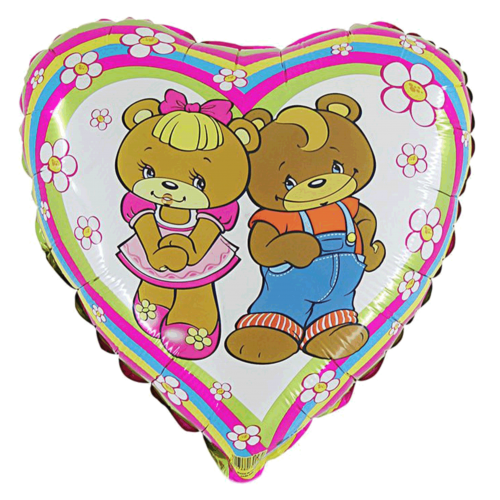 Balón Srdce Medvedíkovia - Balóny zvieratká