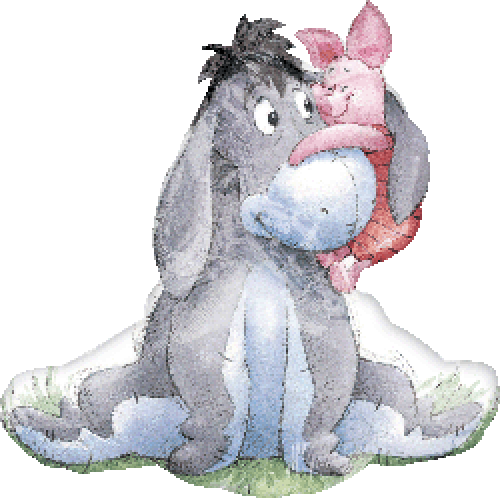 Balón Somárik Eeyore a Prasiatko Piglet