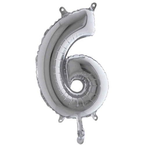 Balón číslo 6 strieborné 35 cm
