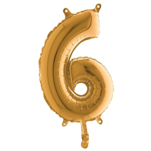 Balón číslo 6 zlaté 35 cm