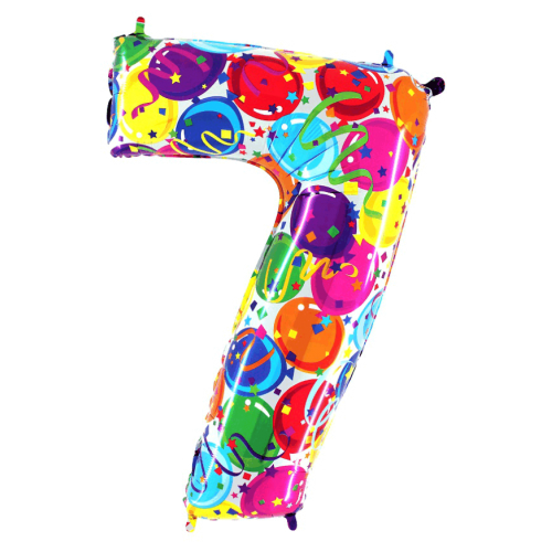 Balón číslo 7 balóny 35 cm - Čísla farebné