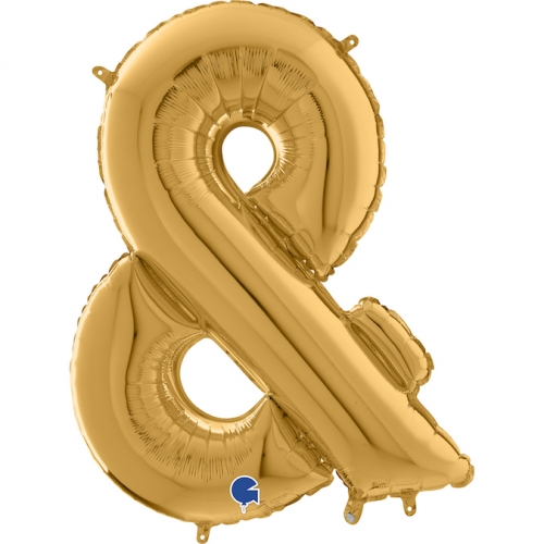 Balón symbol & zlaté 66 cm - Balóny čísla