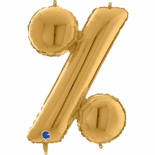 Balón symbol % zlaté - Čísla zlaté