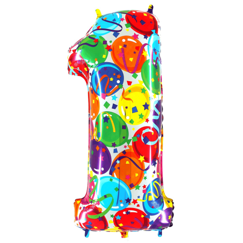 Balón číslo 1 párty 100 cm