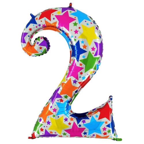 Balón číslo 2 hviezdy 100 cm