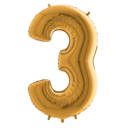 Balón číslo 3 zlaté 100 cm