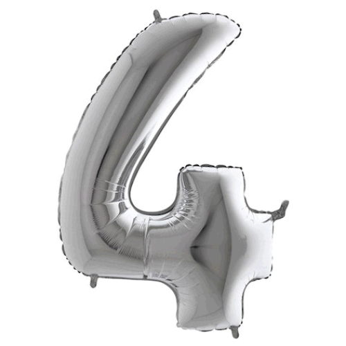 Balón číslo 4 strieborné 100 cm