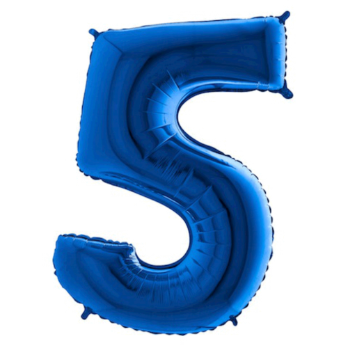 Balón číslo 5 modré 100 cm