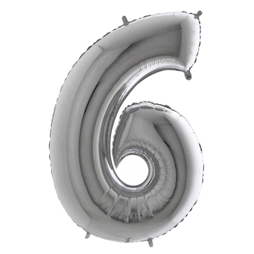 Balón číslo 6 strieborné 100 cm