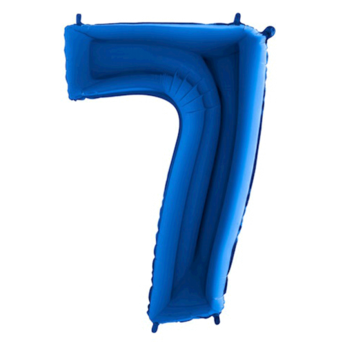 Balón číslo 7 modré 100 cm - Čísla modré