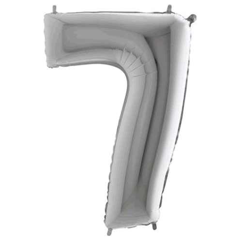 Balón číslo 7 strieborné 100 cm