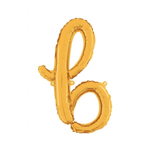 Balón písmeno malé zlaté B script