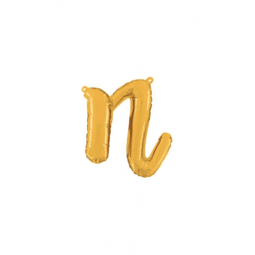 Balón písmeno malé zlaté N script