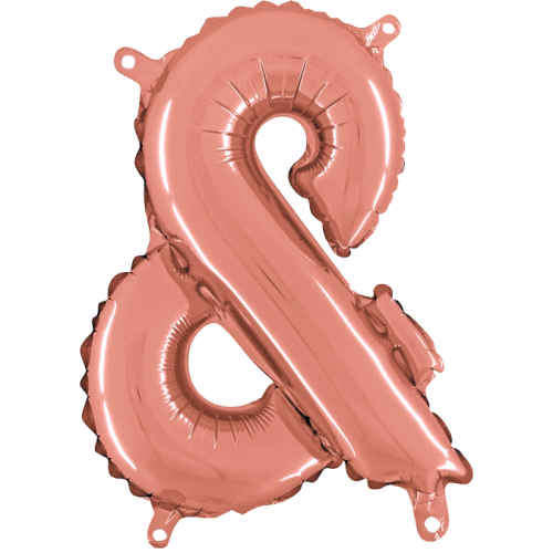Balón písmeno & rose gold 35 cm