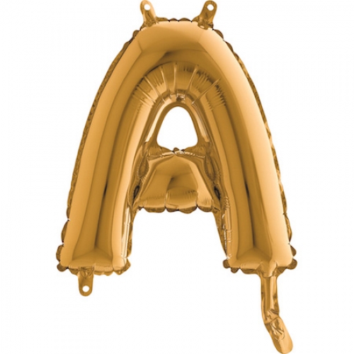 Balón písmeno A zlaté 35 cm - Písmená zlaté