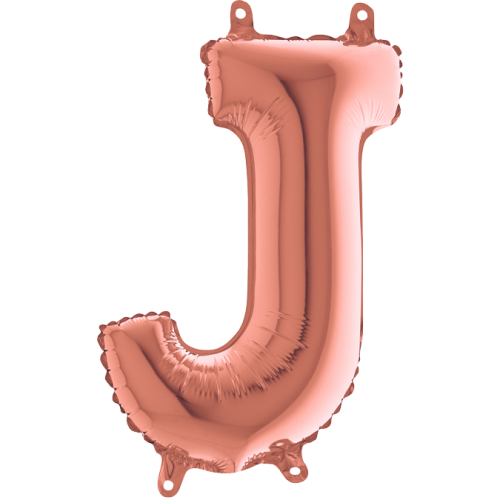Balón písmeno J rose gold 35 cm