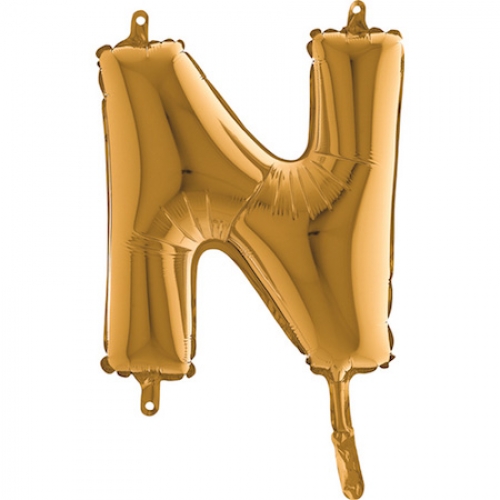 Balón písmeno N zlaté 35 cm
