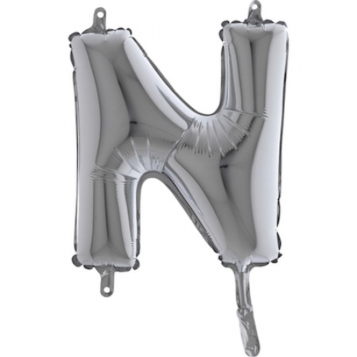 Balón písmeno N strieborné 35 cm