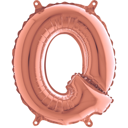 Balón písmeno Q rose gold 35 cm