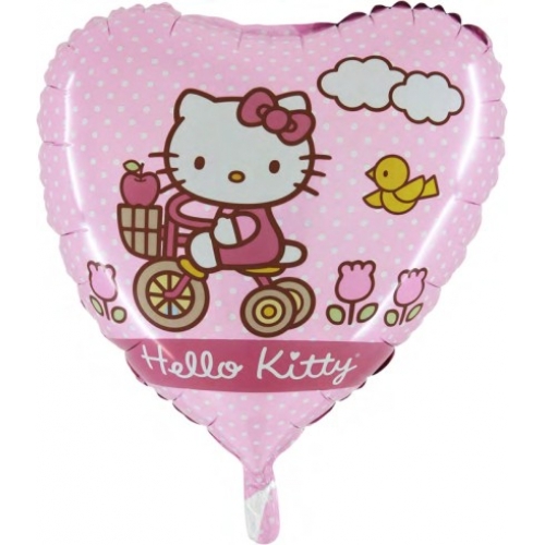 Balón Hello Kitty na bicykli - Dievčenské balóny