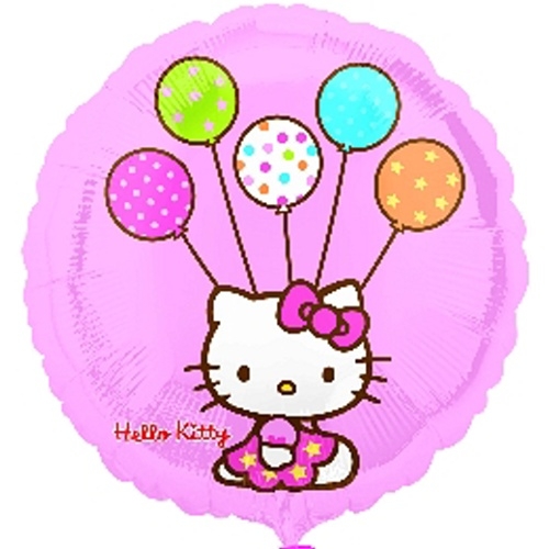 Balón Hello Kitty s balónmi - Dievčenské balóny
