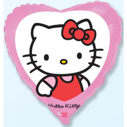 Balón Hello Kitty v Srdiečku - Dievčenské balóny