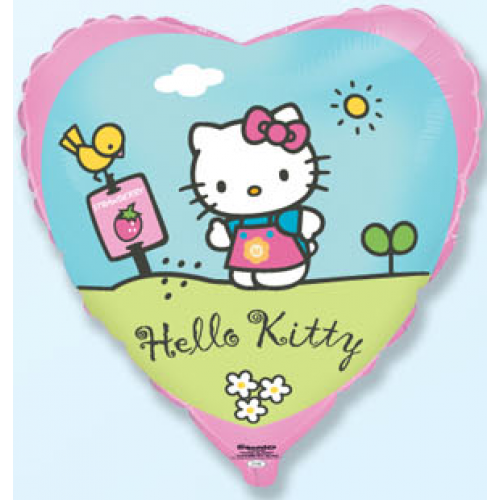 Balón Hello Kitty v záhrade