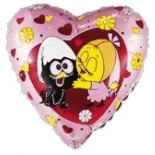 Balón srdce Calimero & Priscila