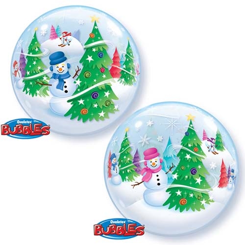 Q Bubbles Christmas Tree & Snowman - Vianočné balóny