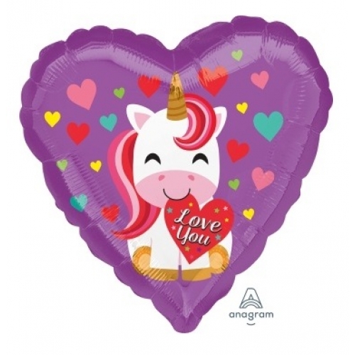 Balón Jednorožec srdce