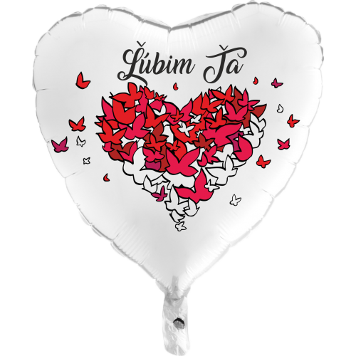 Balón Ľúbim Ťa biely