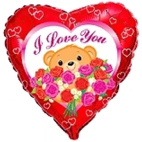 Balón Macko s ružami