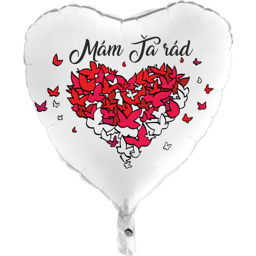 Balón Mám Ťa Rád biely - Valentínske balóny