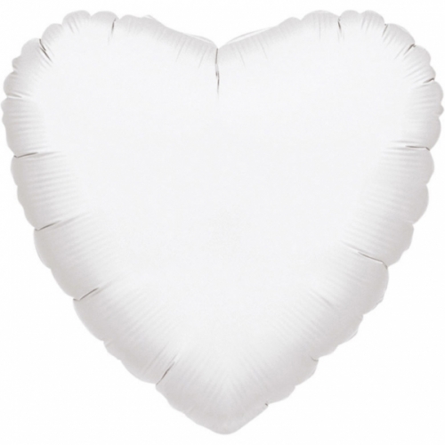 Balón Srdce 45 cm biele