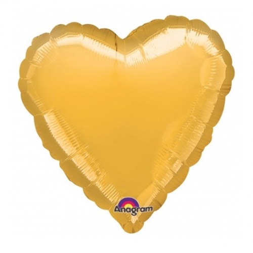 Balón Srdce 45 cm zlaté