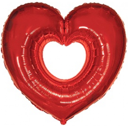 Balón Srdce deravé červené