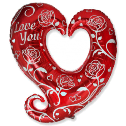 Balón Srdce deravé Ruža