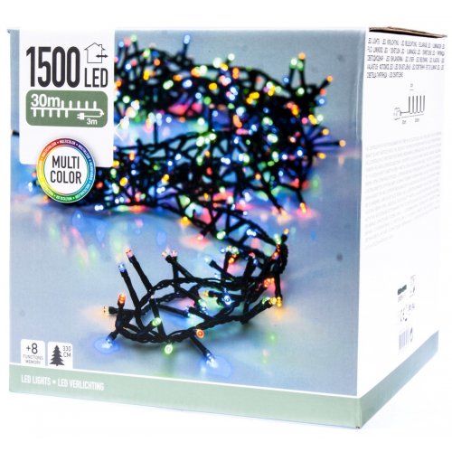 Svetelná reťaz diódy 1500 LED farebné svetlo - Vianočné osvetlenie