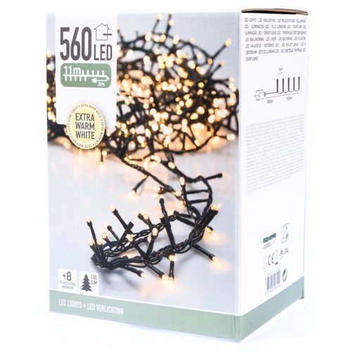 Svetelná reťaz 560 LED teplá biela