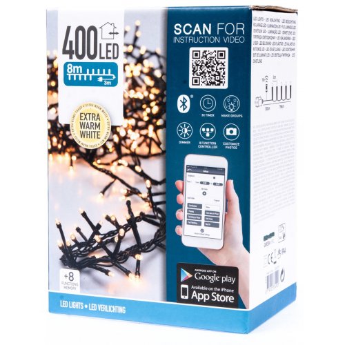 Svetelná reťaz 400 LED teplá biela