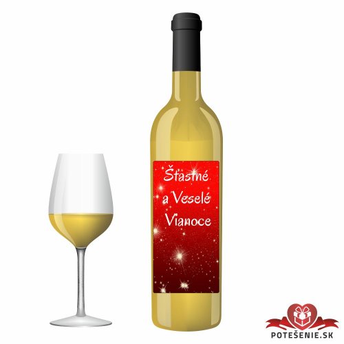 Vianočné darčekové víno, motív V039 - Vianočné darčekové víno