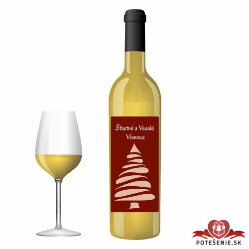 Vianočné darčekové víno, motív V048 - Vianočné darčekové víno