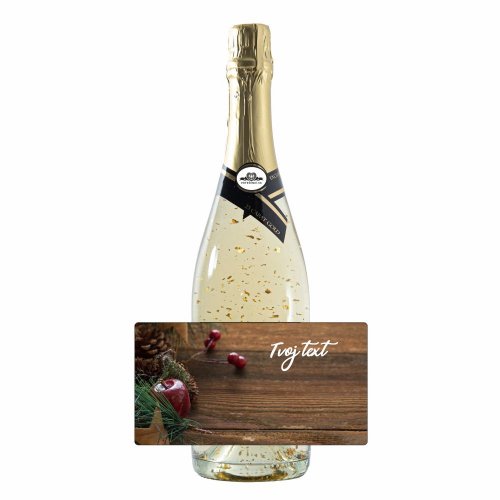 Vianočné šumivé víno so zlatom VZ003