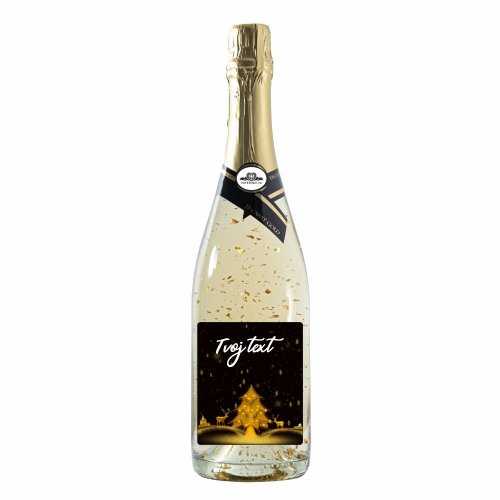 Vianočné šumivé víno so zlatom VZ018